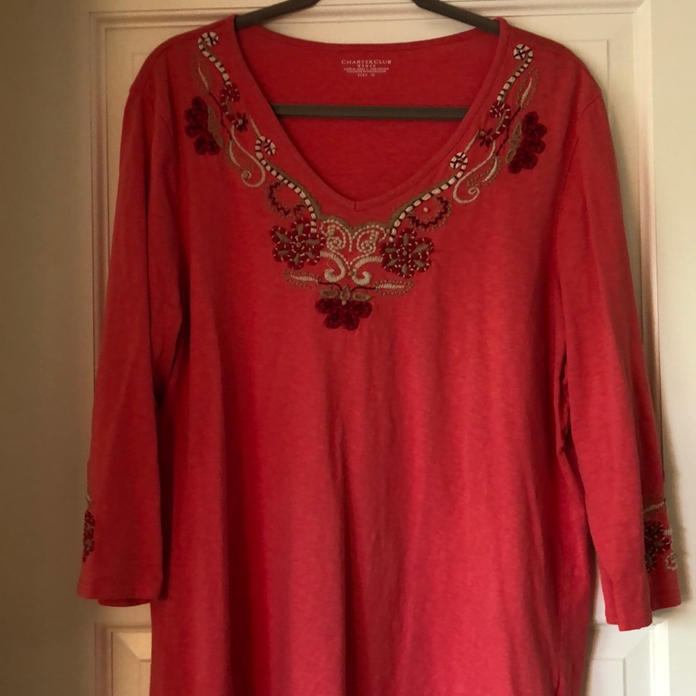 🧡 Cute BoHo style long sleeve cotton top/tunic 🧡